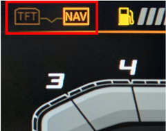Detailed view of BMW Motorrad TFT display ConnectedRide Cradle navigation mode